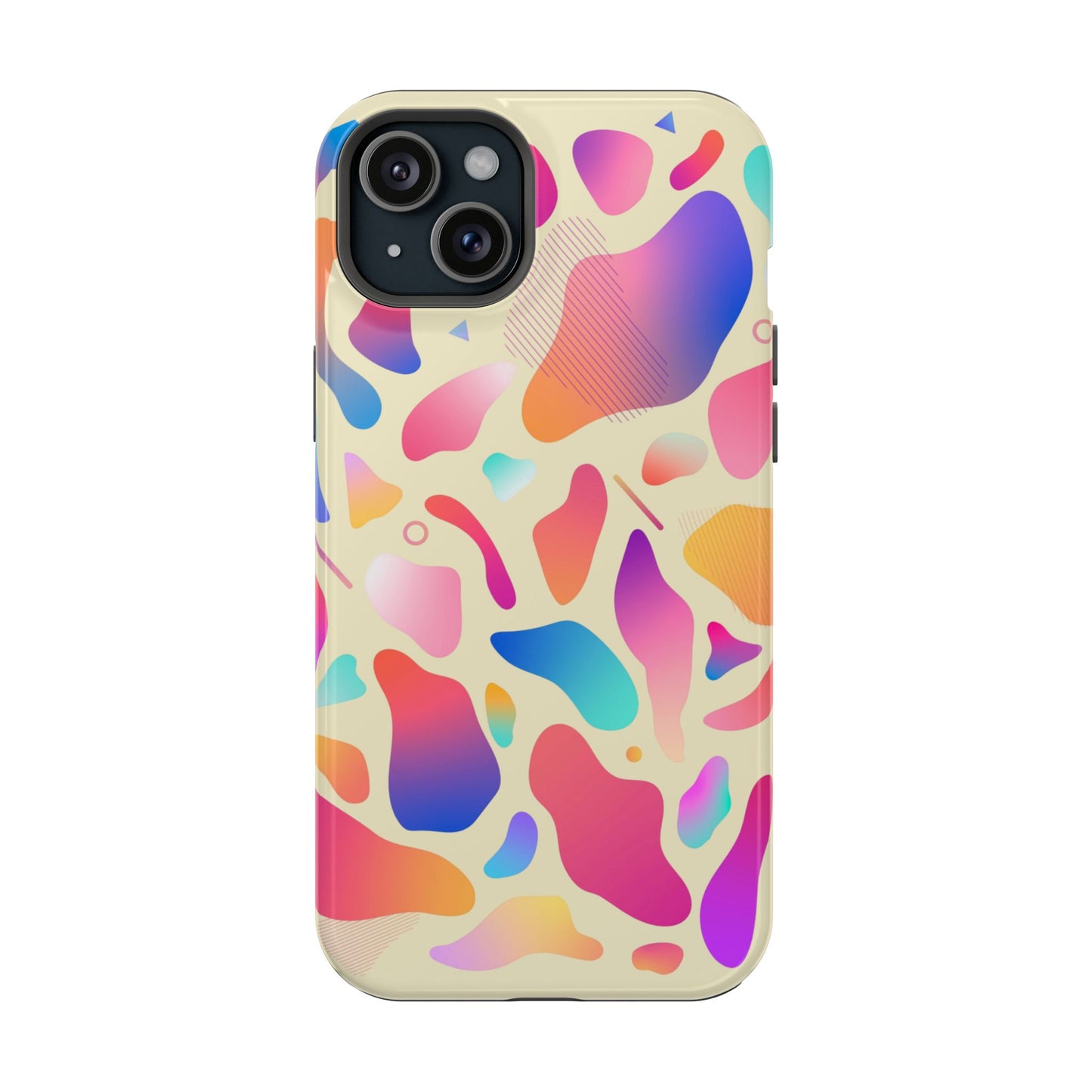 Coque de téléphone antichoc MagSafe — Motif abstrait coloré
