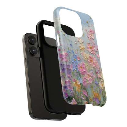 Coque de téléphone Floral Garden — Coque magnétique renforcée à fleurs texturées pastel