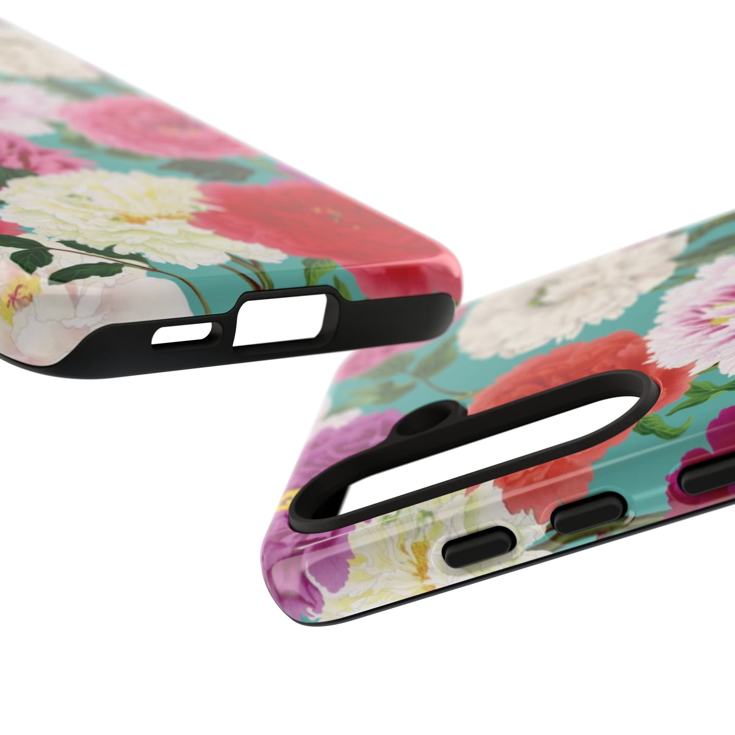 Coque de téléphone renforcée Floral Peony — Housse botanique protectrice pour iPhone
