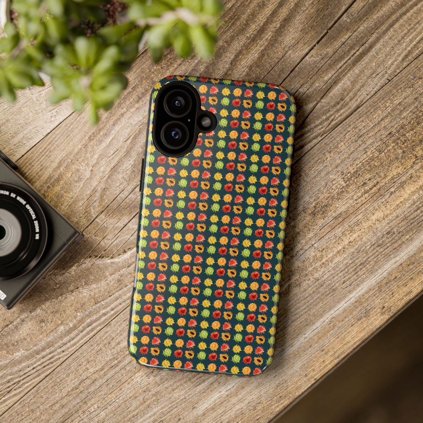 Floral Dot Tough Phone Case — Retro Pattern Protective Phone Cover