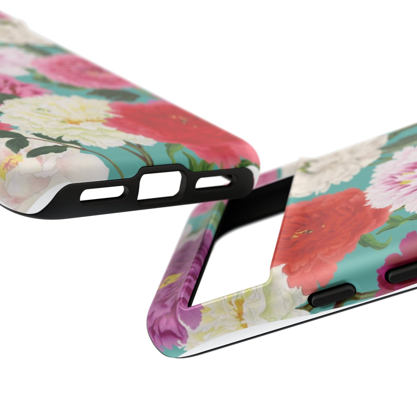 Coque de téléphone renforcée Floral Peony — Housse botanique protectrice pour iPhone