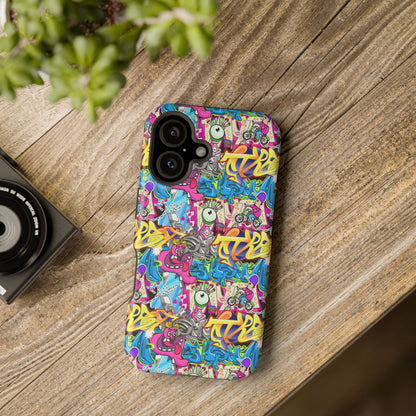 Coque de téléphone magnétique Graffiti Collage — Housse protectrice résistante aux chocs