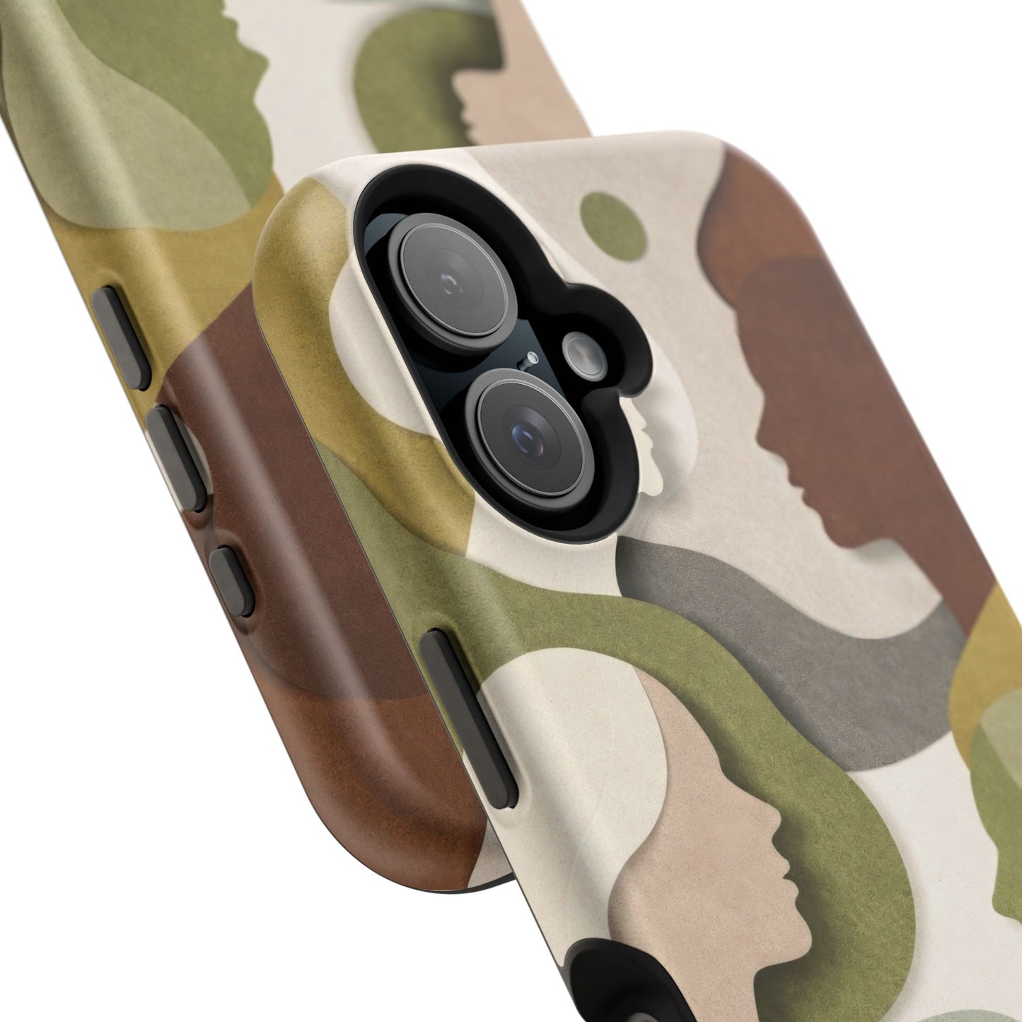 Coque de téléphone — Silhouettes multiculturelles abstraites magnétique et résistante aux chocs