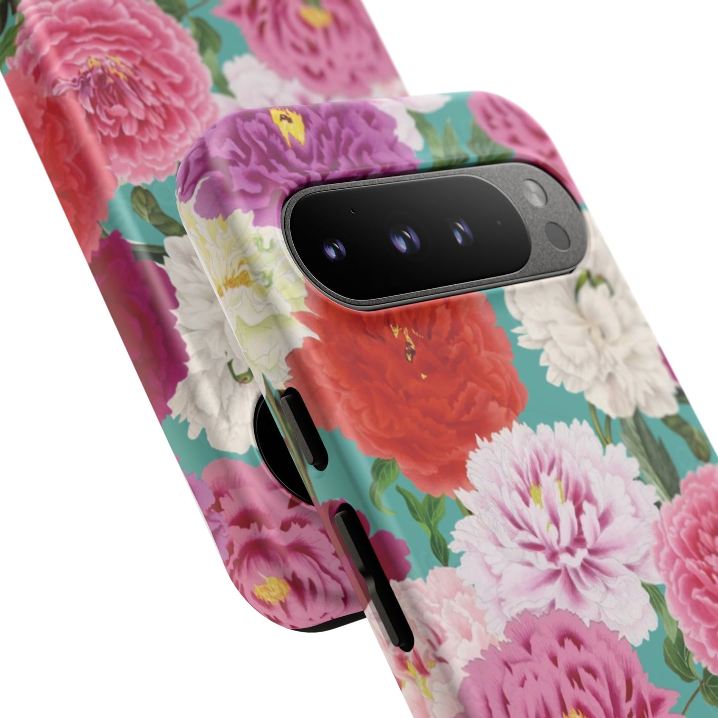Coque de téléphone renforcée Floral Peony — Housse botanique protectrice pour iPhone