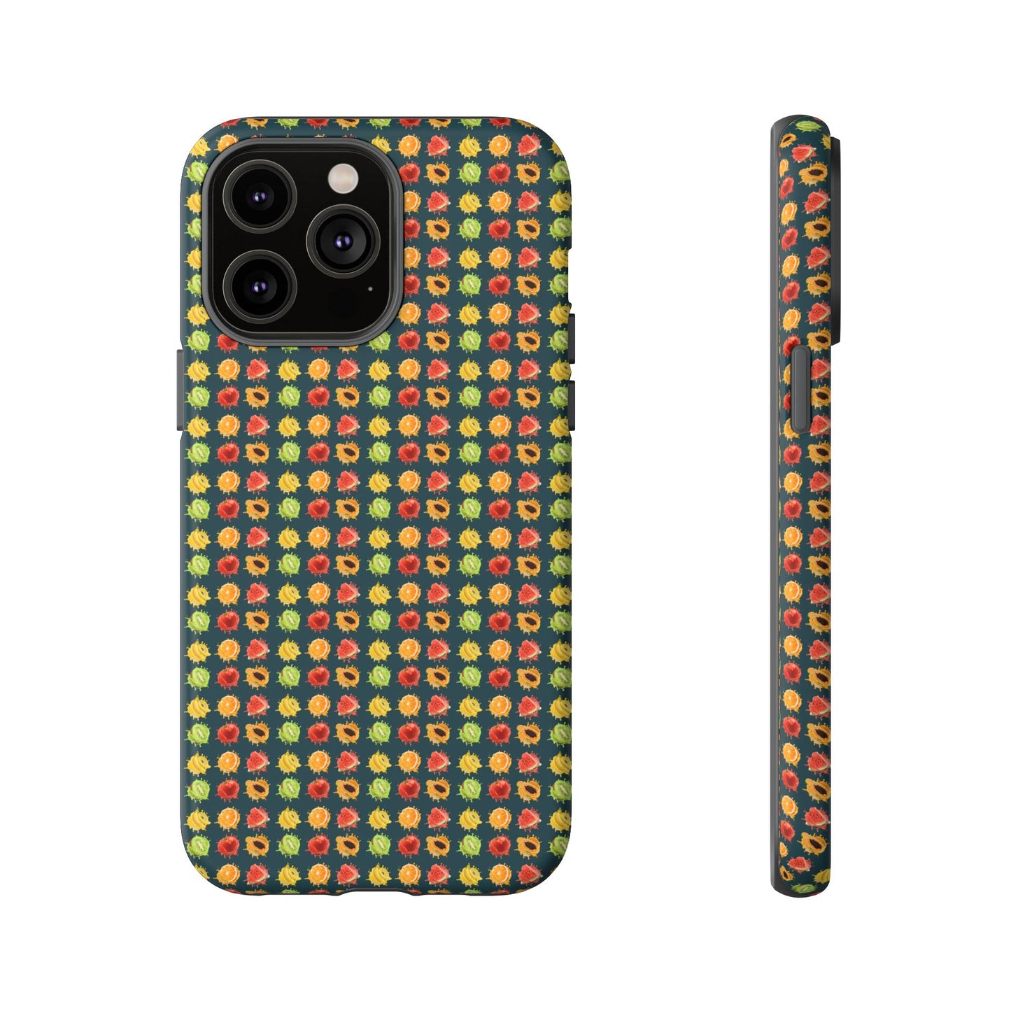 Floral Dot Tough Phone Case — Retro Pattern Protective Phone Cover