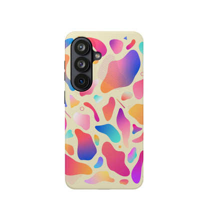 Coque de téléphone antichoc MagSafe — Motif abstrait coloré