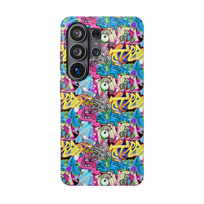 Coque de téléphone magnétique Graffiti Collage — Housse protectrice résistante aux chocs