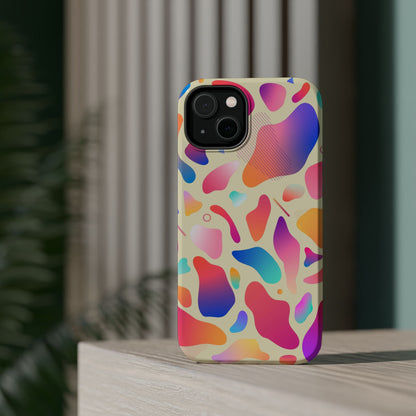 Coque de téléphone antichoc MagSafe — Motif abstrait coloré