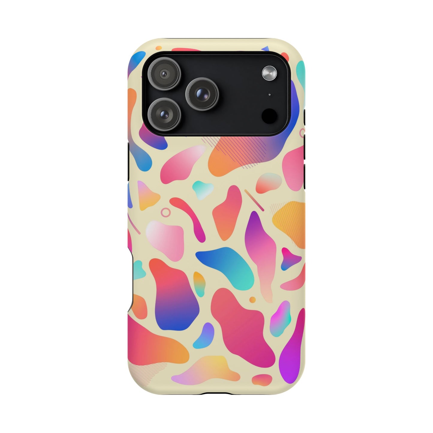 Coque de téléphone antichoc MagSafe — Motif abstrait coloré