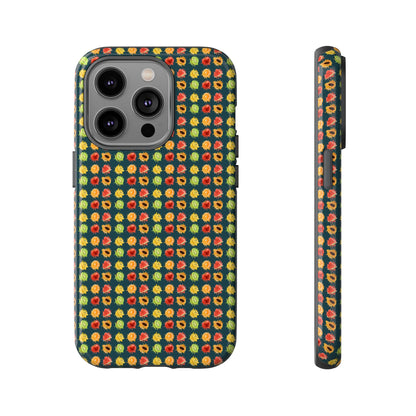 Floral Dot Tough Phone Case — Retro Pattern Protective Phone Cover
