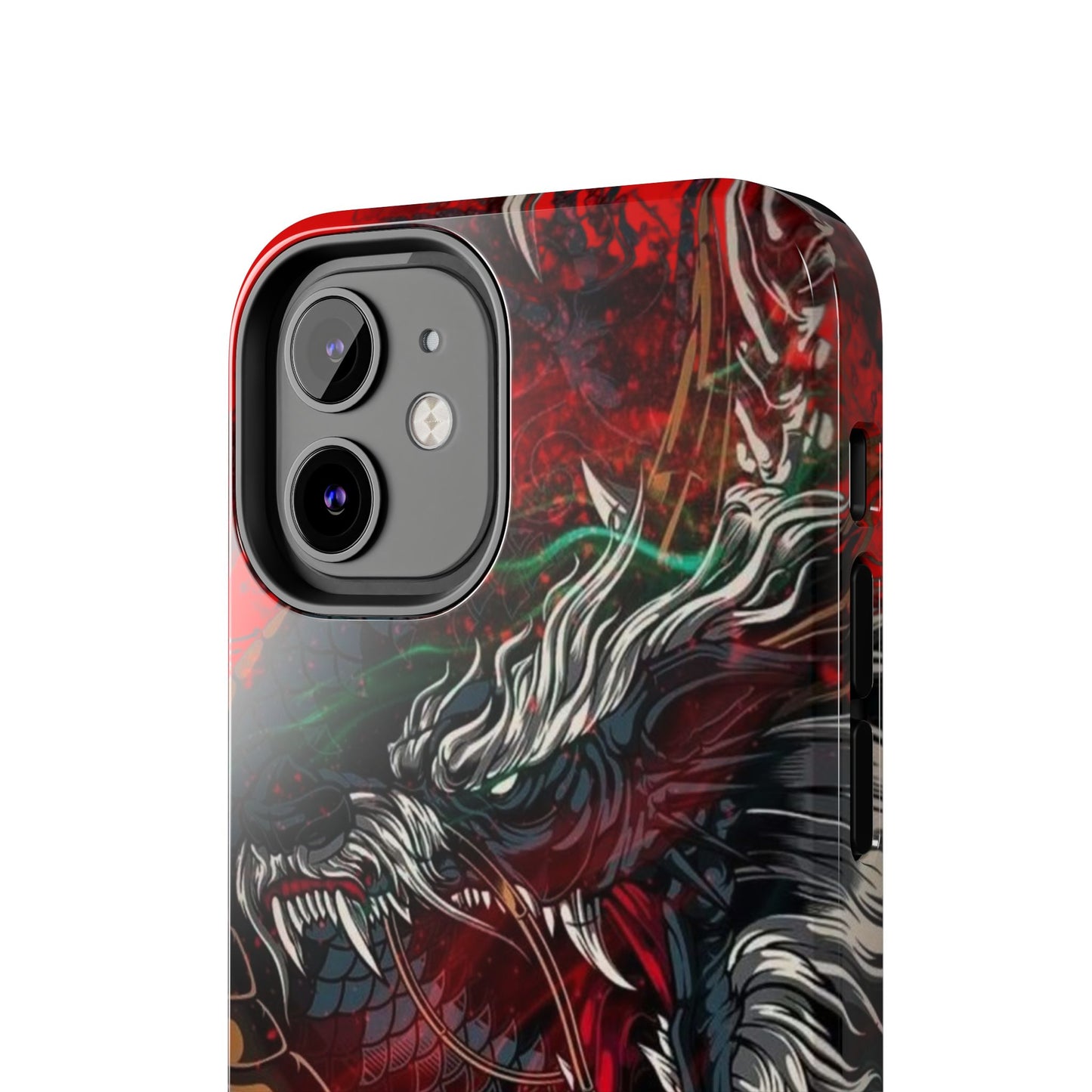 Coque de téléphone renforcée Dragon Rage — Housse protectrice iPhone style tatouage