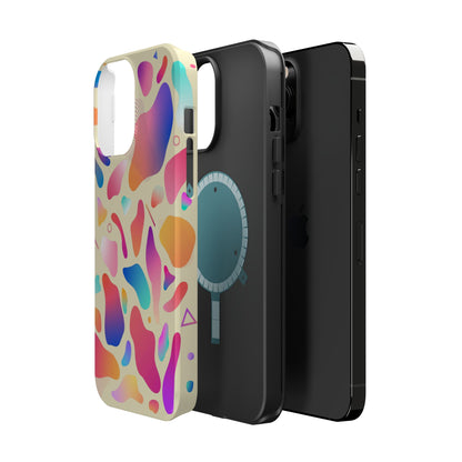 Coque de téléphone antichoc MagSafe — Motif abstrait coloré