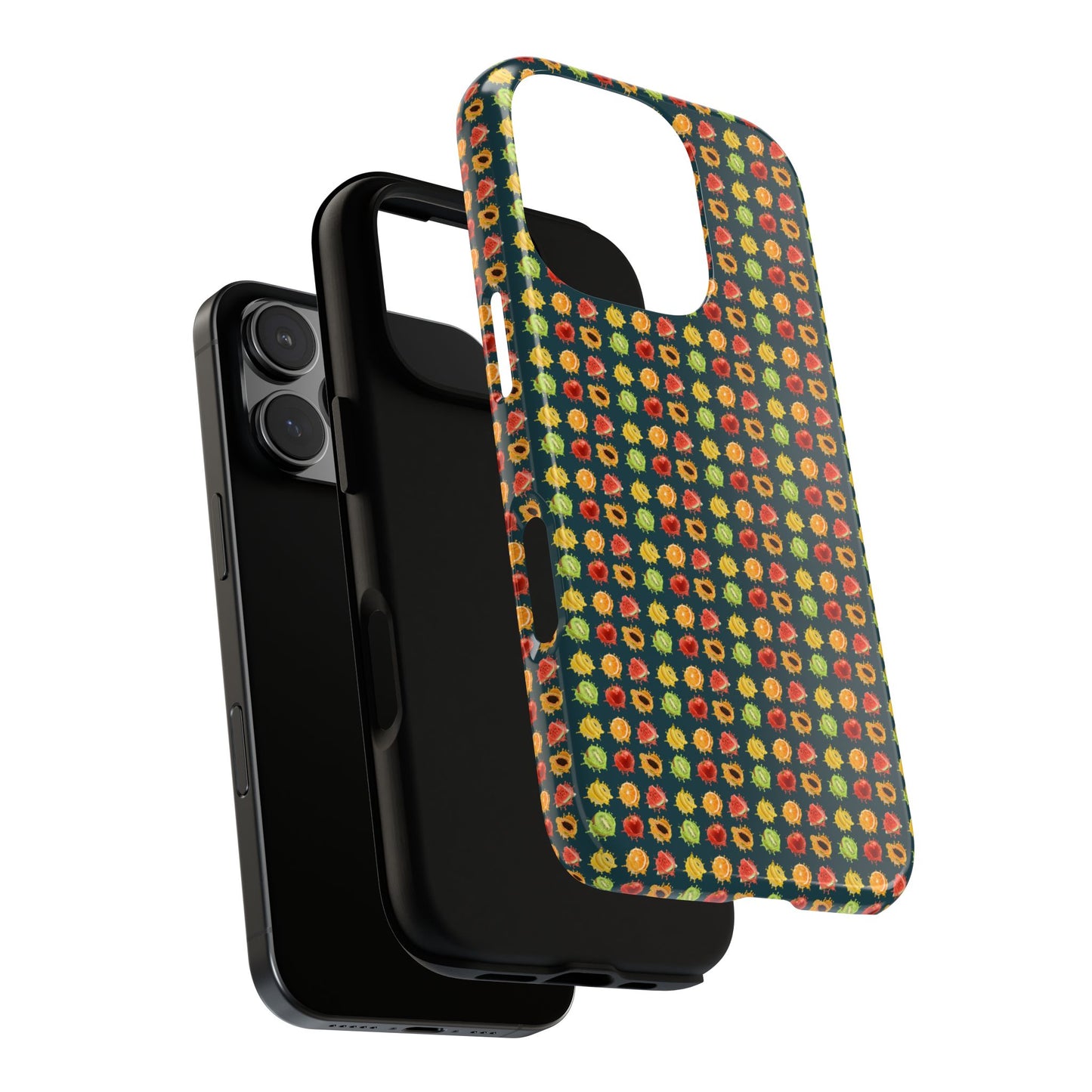 Floral Dot Tough Phone Case — Retro Pattern Protective Phone Cover