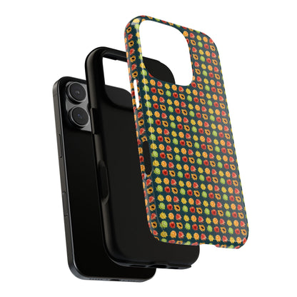 Floral Dot Tough Phone Case — Retro Pattern Protective Phone Cover