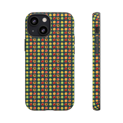 Floral Dot Tough Phone Case — Retro Pattern Protective Phone Cover
