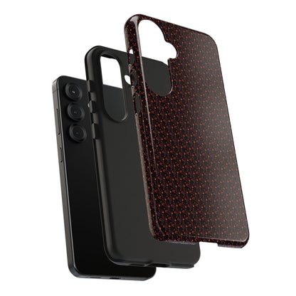 Coque de téléphone renforcée – Housse de protection robuste noire avec éclats rouges