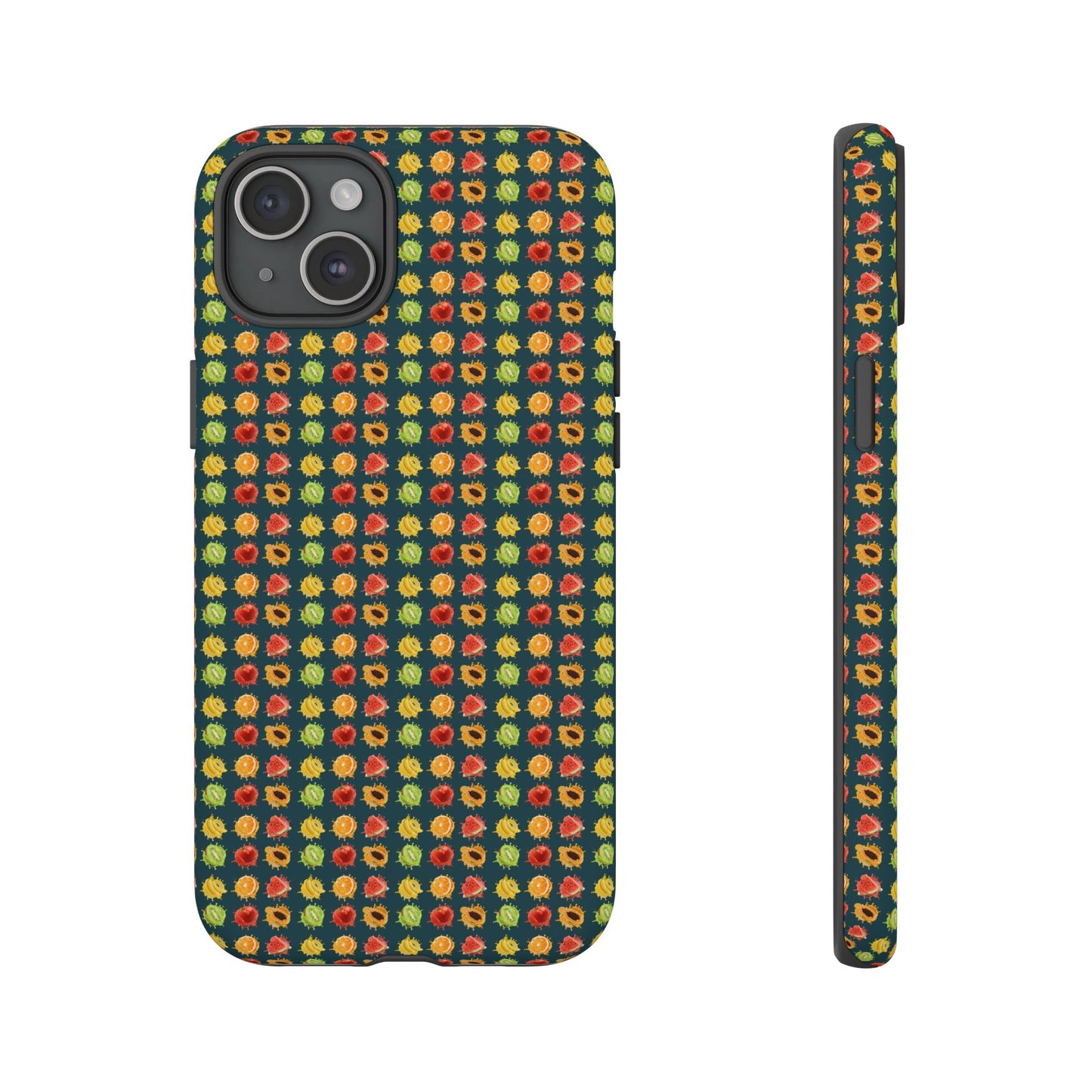 Floral Dot Tough Phone Case — Retro Pattern Protective Phone Cover