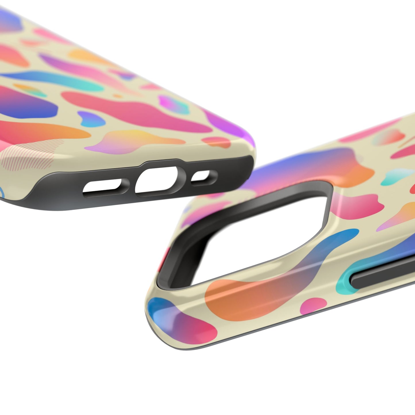 Coque de téléphone antichoc MagSafe — Motif abstrait coloré