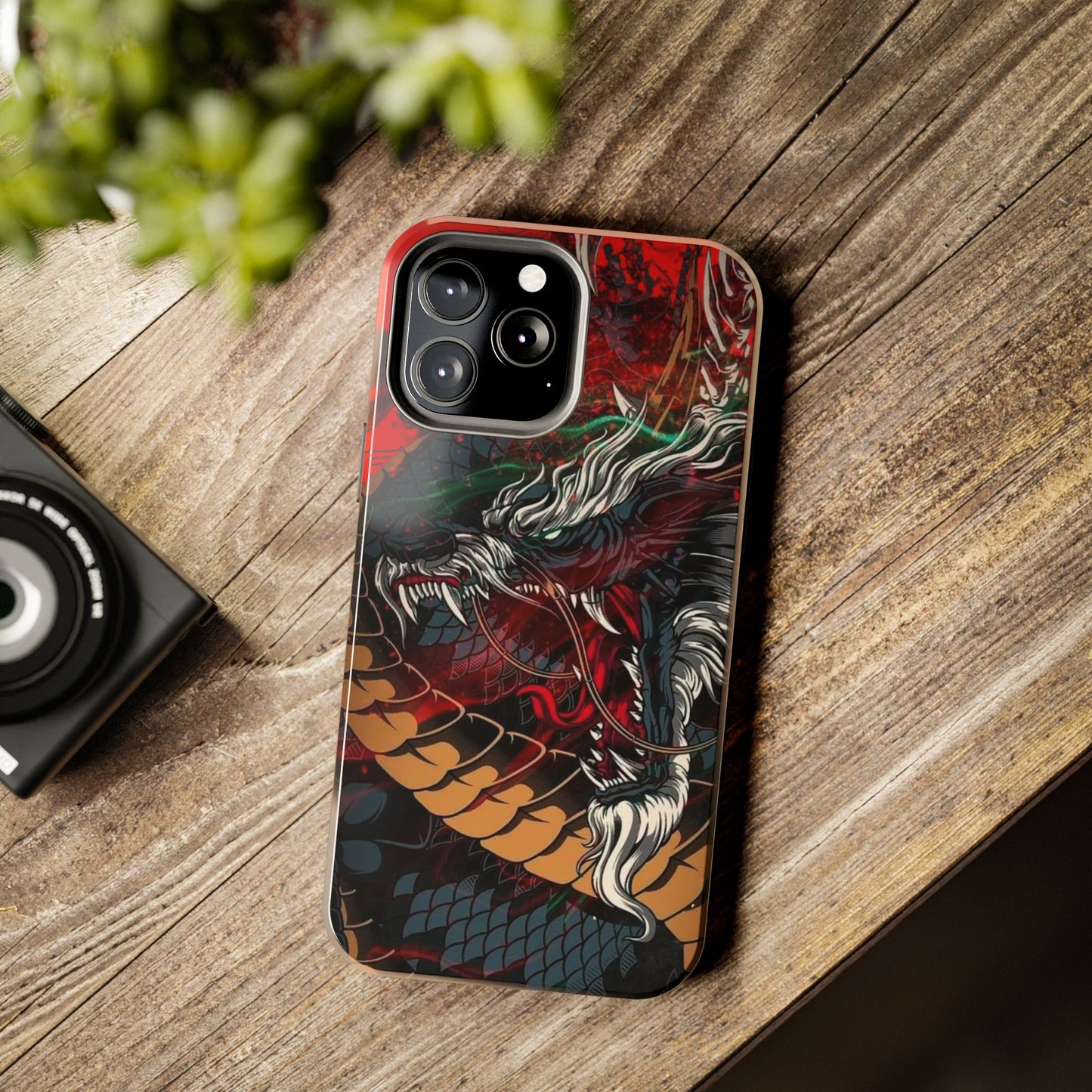 Coque de téléphone renforcée Dragon Rage — Housse protectrice iPhone style tatouage