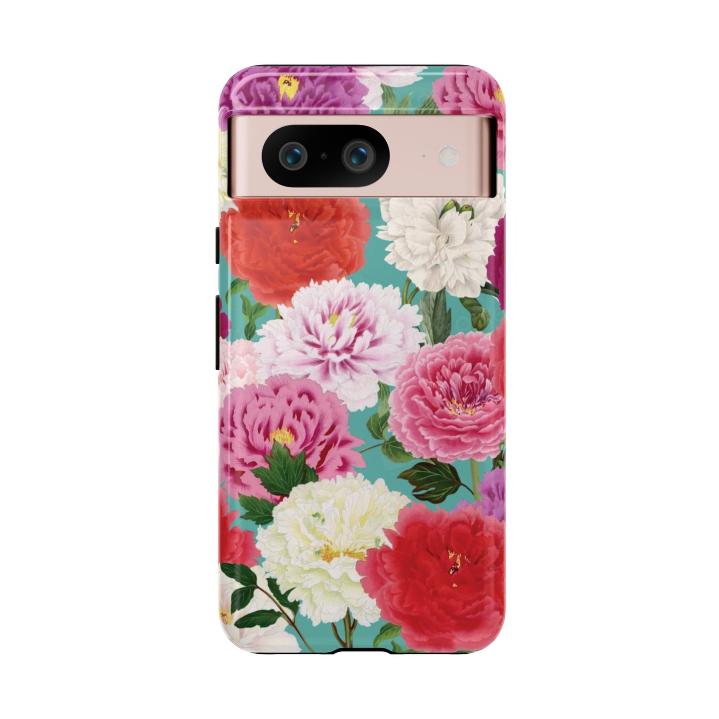 Coque de téléphone renforcée Floral Peony — Housse botanique protectrice pour iPhone