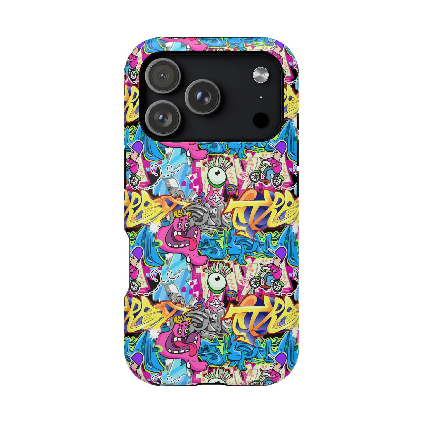 Coque de téléphone magnétique Graffiti Collage — Housse protectrice résistante aux chocs