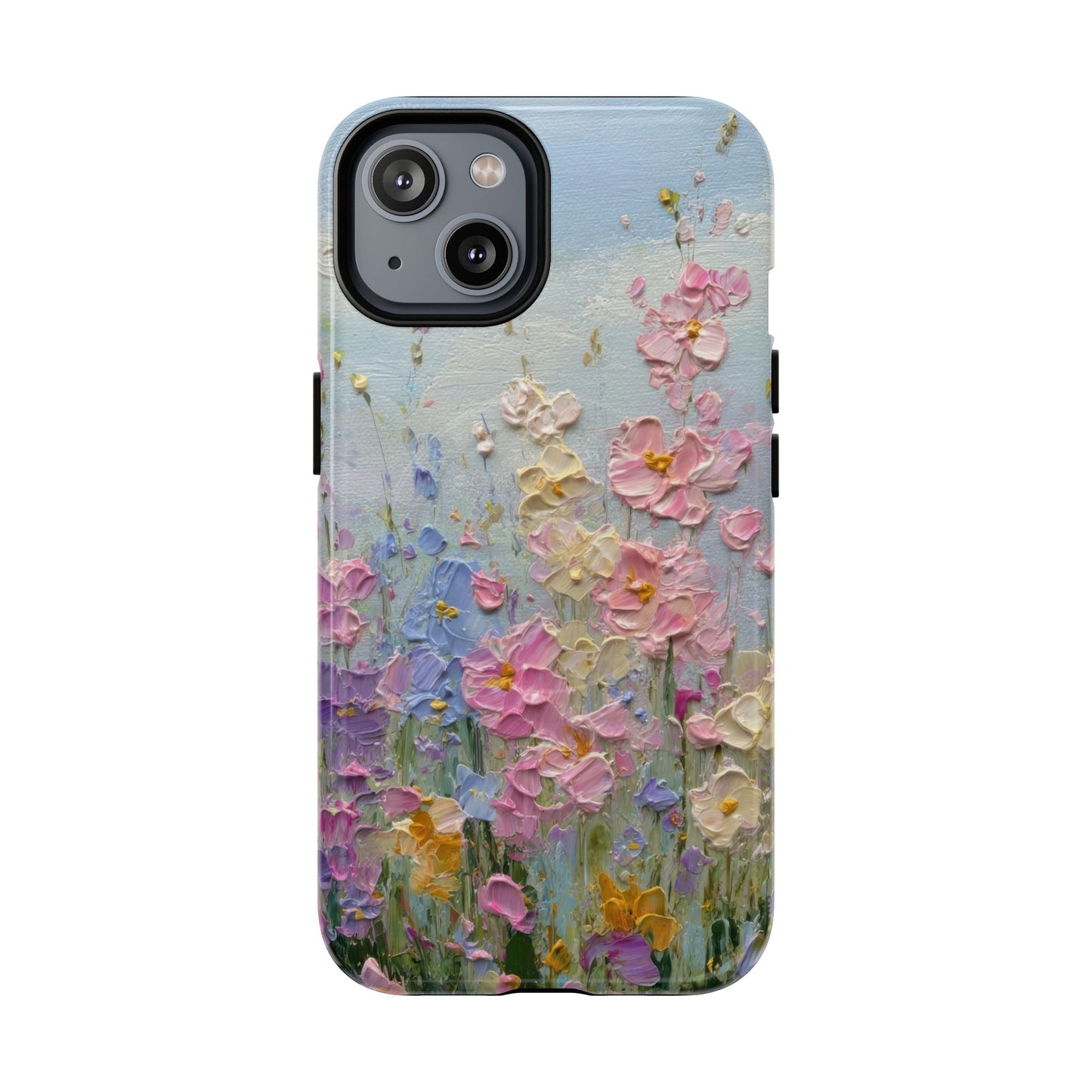 Coque de téléphone Floral Garden — Coque magnétique renforcée à fleurs texturées pastel