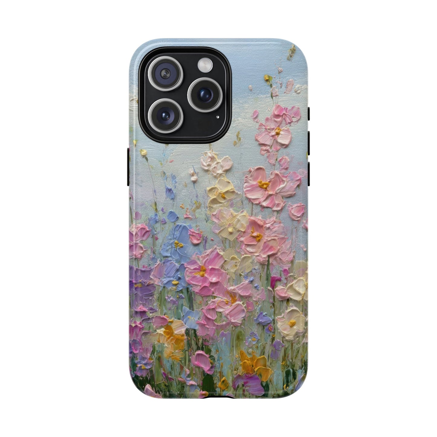 Coque de téléphone Floral Garden — Coque magnétique renforcée à fleurs texturées pastel