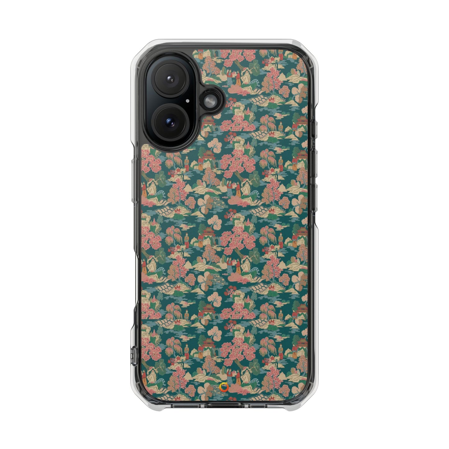 Floral Vintage Clear Magnetic Phone Case – Impact-Resistant iPhone Cover