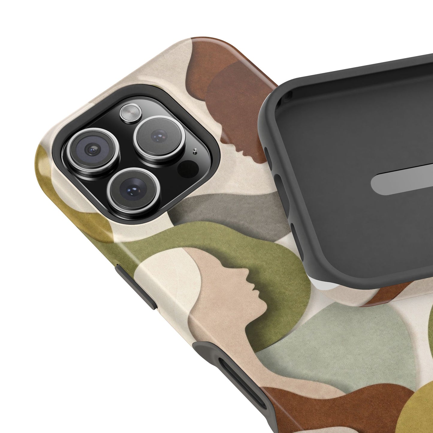 Coque de téléphone — Silhouettes multiculturelles abstraites magnétique et résistante aux chocs