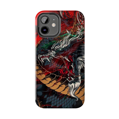 Coque de téléphone renforcée Dragon Rage — Housse protectrice iPhone style tatouage