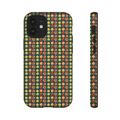 Floral Dot Tough Phone Case — Retro Pattern Protective Phone Cover