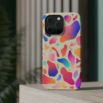 Coque de téléphone antichoc MagSafe — Motif abstrait coloré