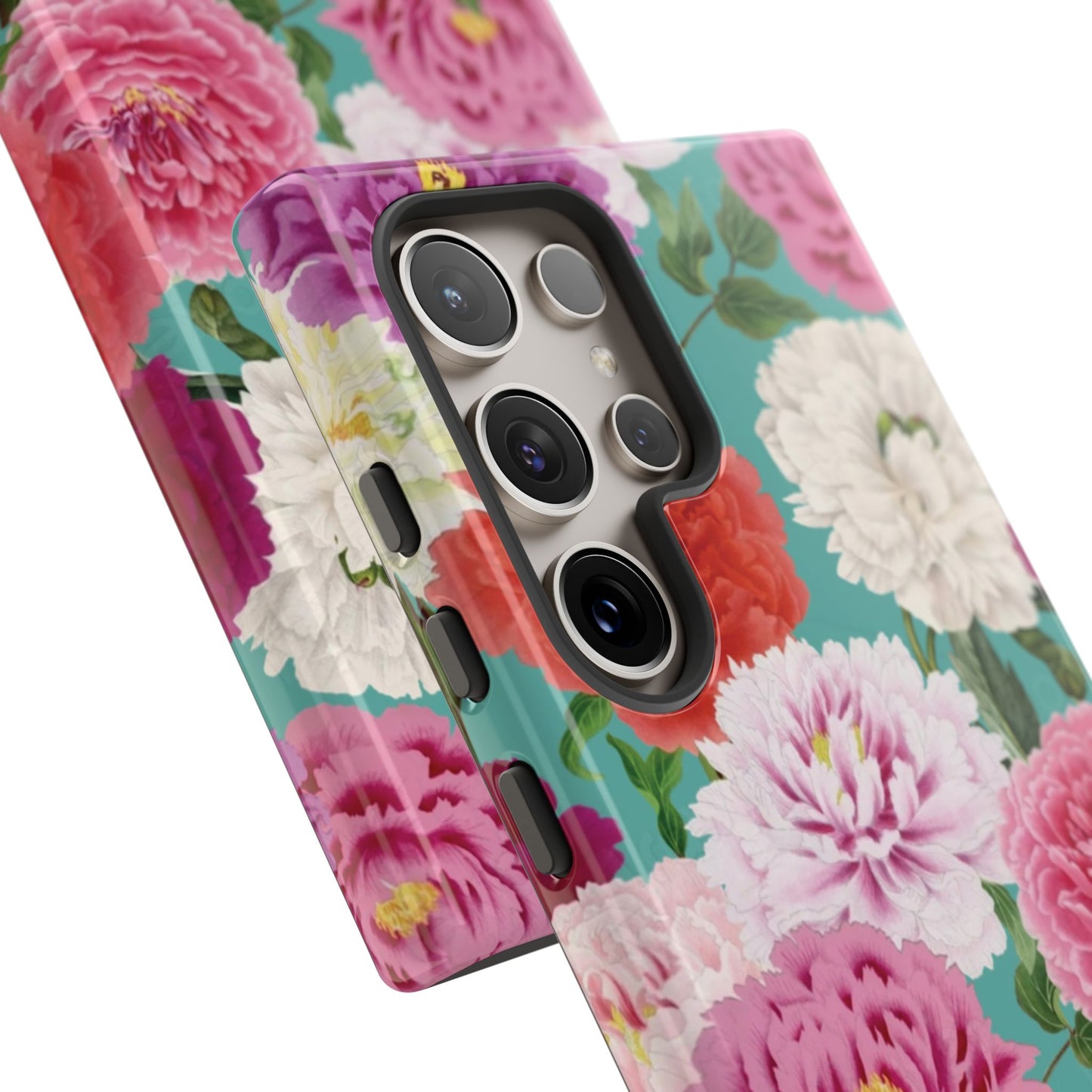 Coque de téléphone renforcée Floral Peony — Housse botanique protectrice pour iPhone