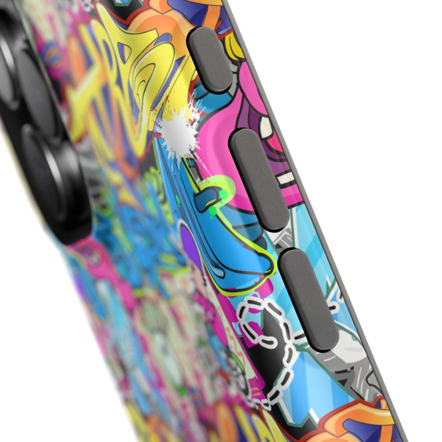 Coque de téléphone magnétique Graffiti Collage — Housse protectrice résistante aux chocs