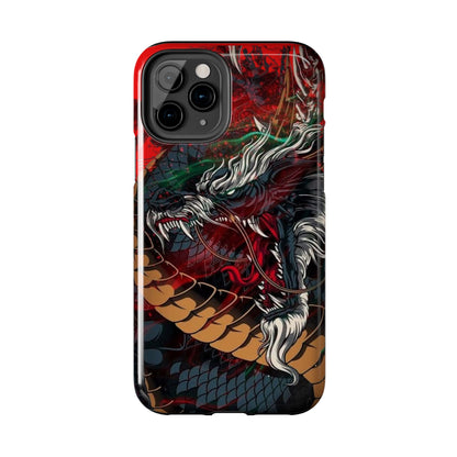 Coque de téléphone renforcée Dragon Rage — Housse protectrice iPhone style tatouage