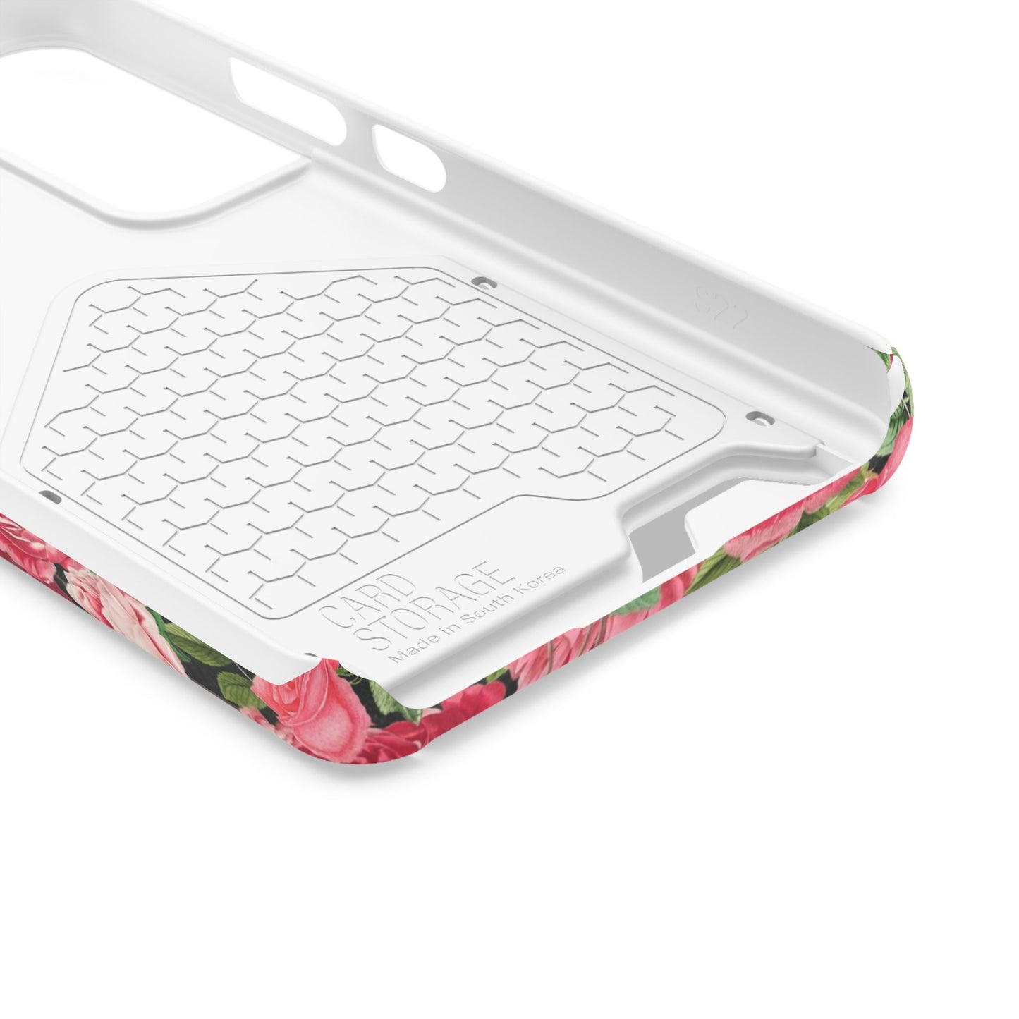 Coque de téléphone avec porte-cartes Floral Rose – Jardin vintage rose