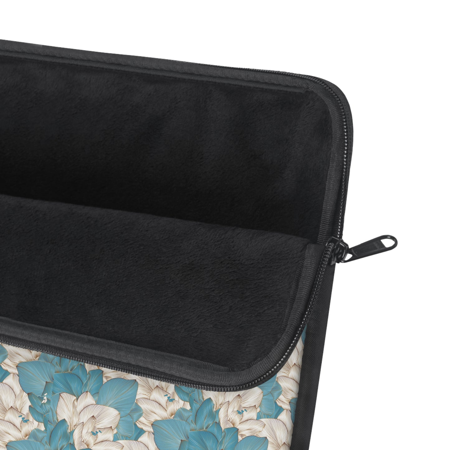 Blue Floral Pattern Laptop Sleeve — Vintage Magnolia Design