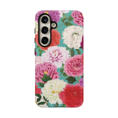 Coque de téléphone renforcée Floral Peony — Housse botanique protectrice pour iPhone