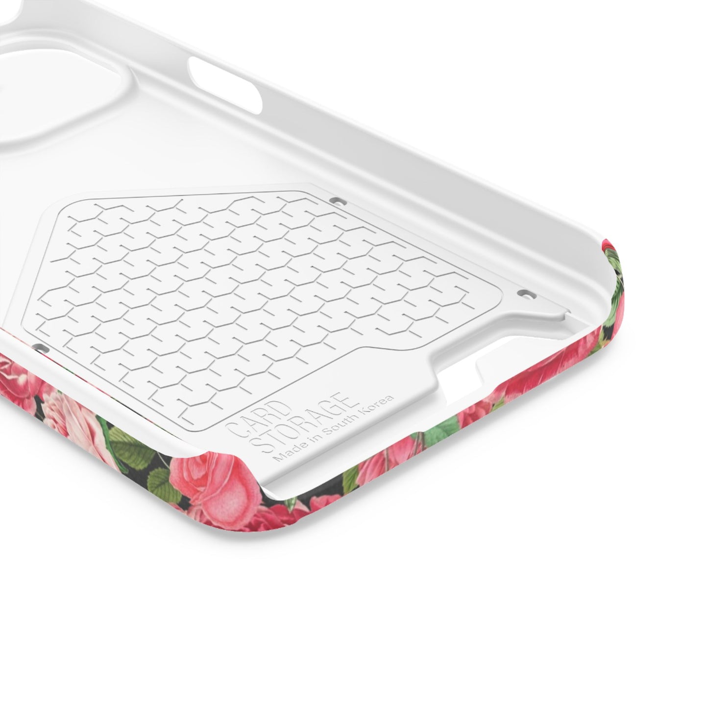 Coque de téléphone avec porte-cartes Floral Rose – Jardin vintage rose