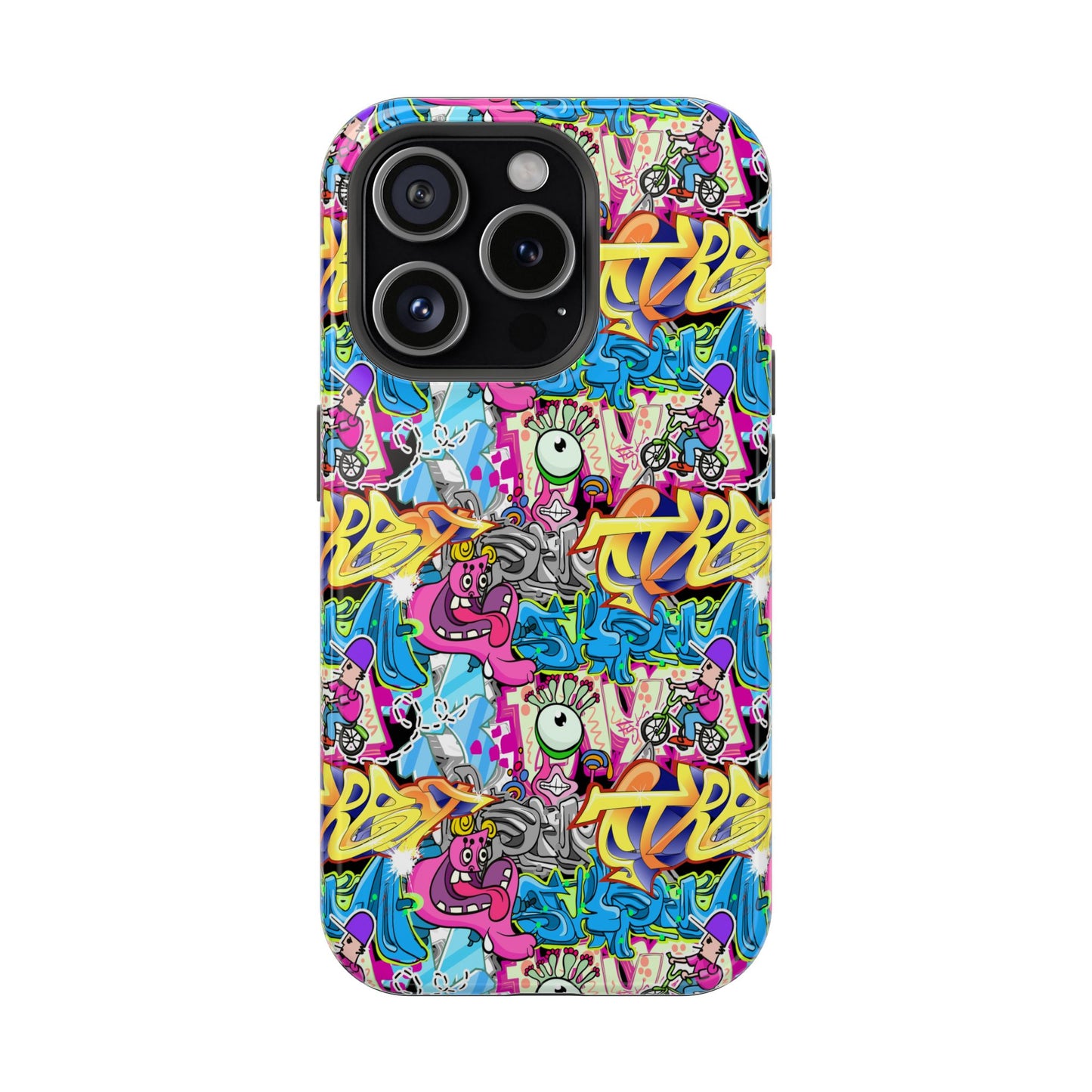 Coque de téléphone magnétique Graffiti Collage — Housse protectrice résistante aux chocs