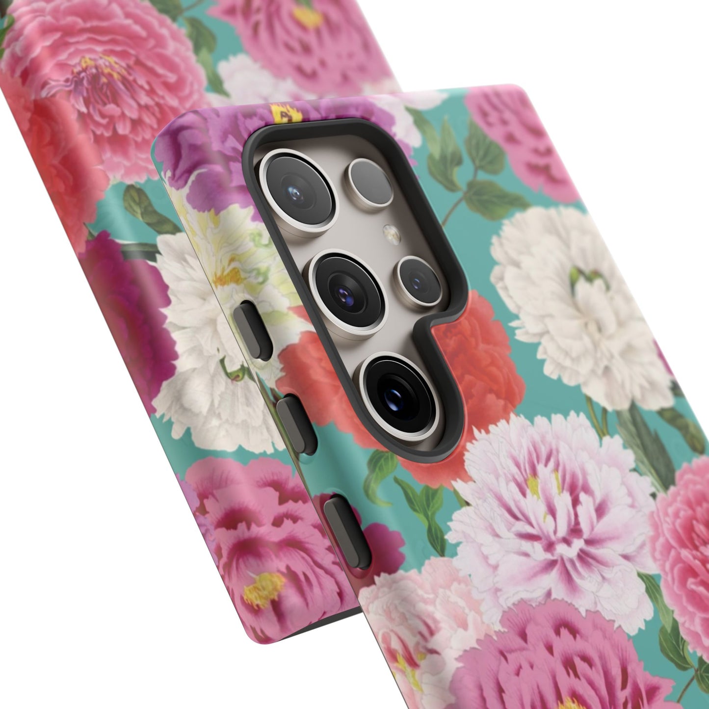 Coque de téléphone renforcée Floral Peony — Housse botanique protectrice pour iPhone