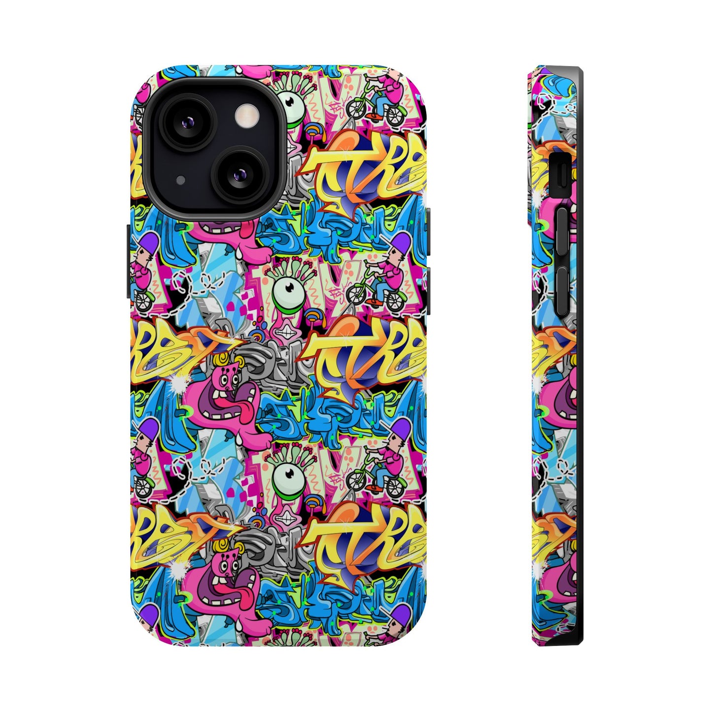 Coque de téléphone magnétique Graffiti Collage — Housse protectrice résistante aux chocs