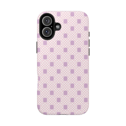 Coque de téléphone renforcée Pastel Lavender Check