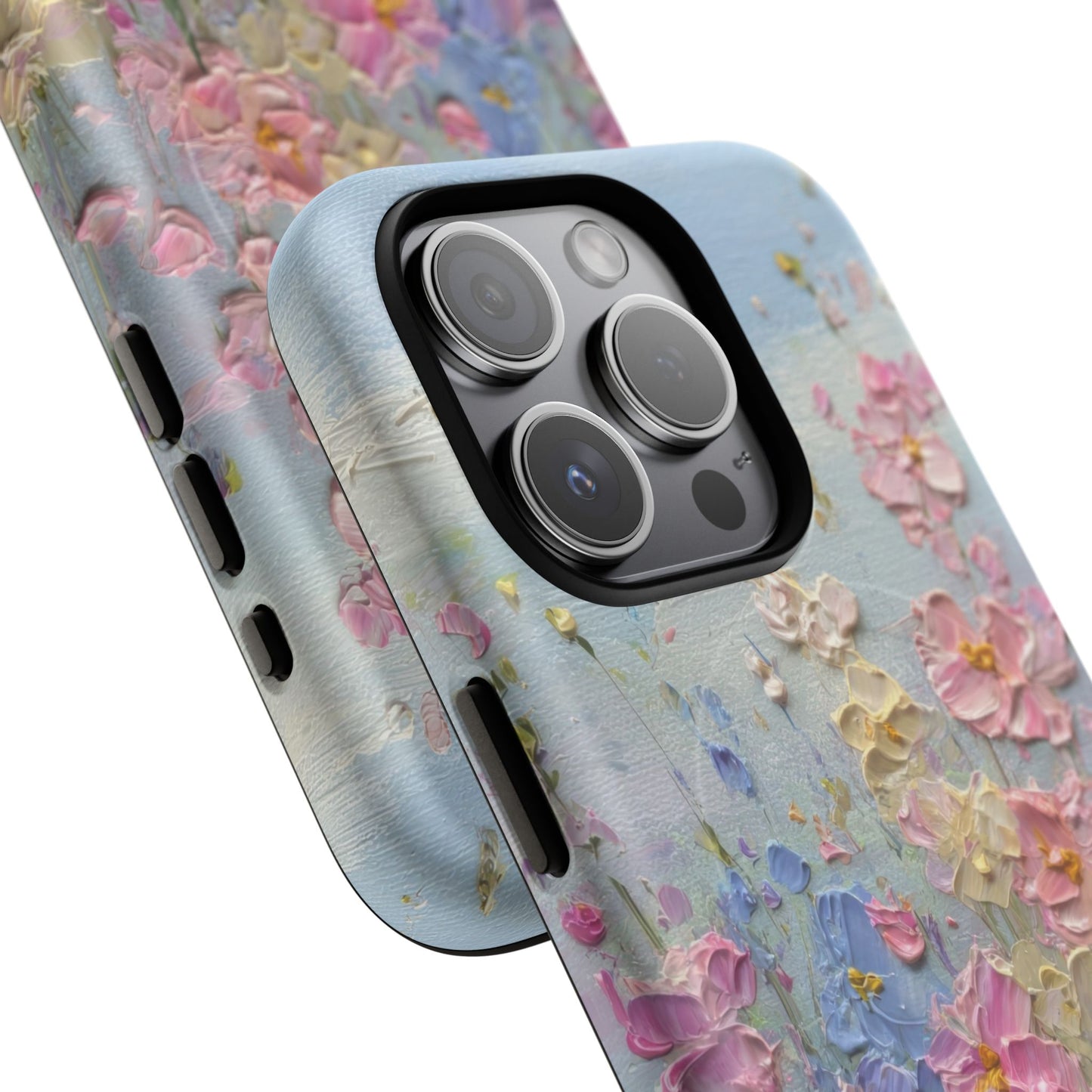 Coque de téléphone Floral Garden — Coque magnétique renforcée à fleurs texturées pastel