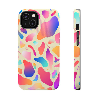 Coque de téléphone antichoc MagSafe — Motif abstrait coloré