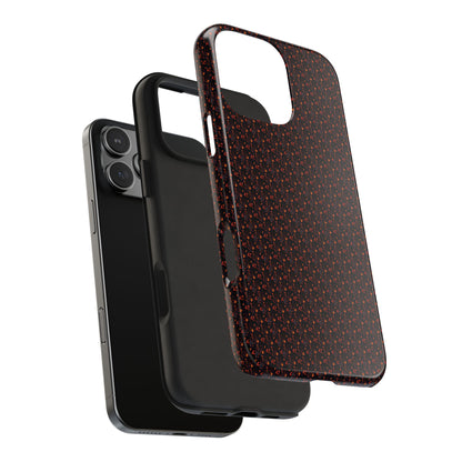 Coque de téléphone renforcée – Housse de protection robuste noire avec éclats rouges
