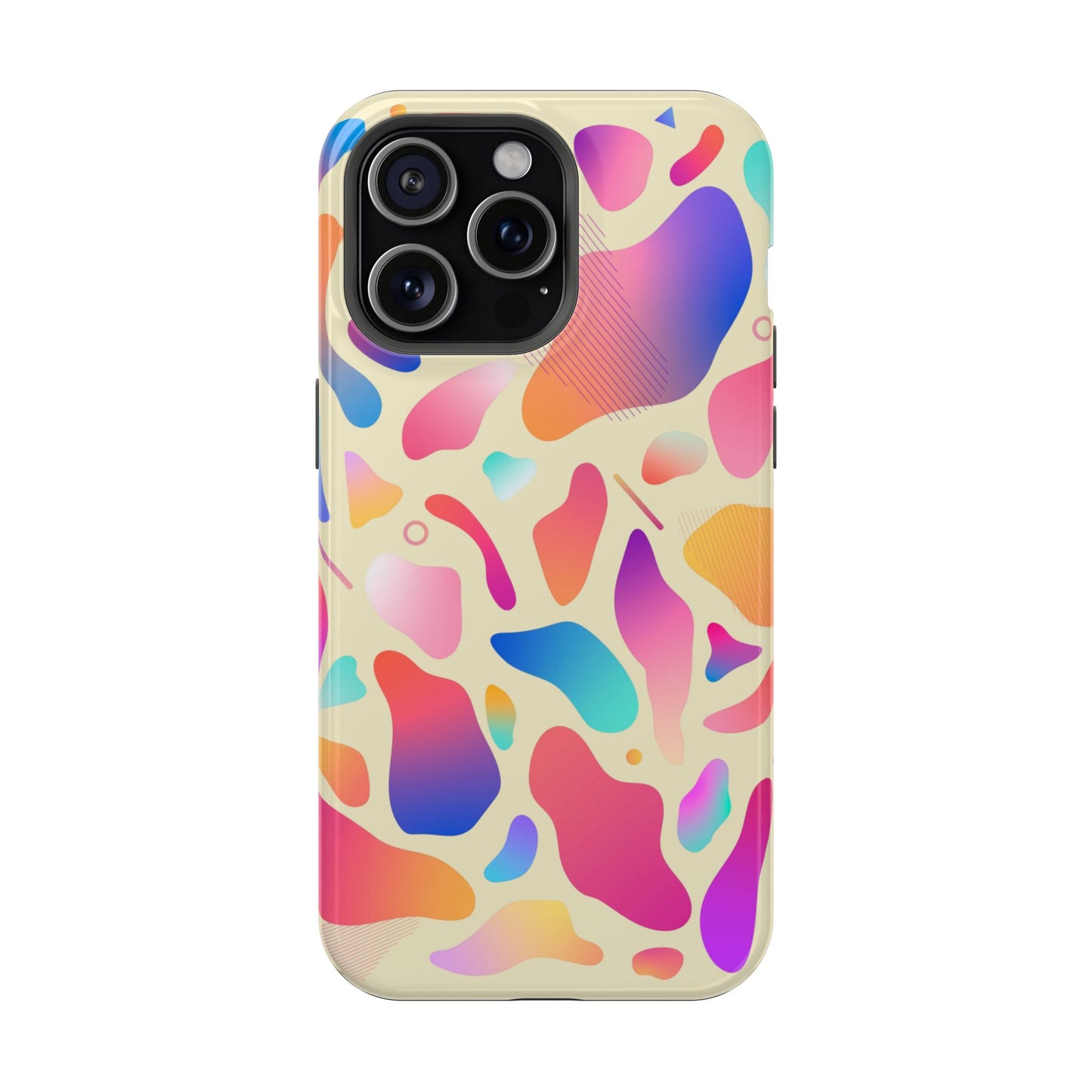 Coque de téléphone antichoc MagSafe — Motif abstrait coloré