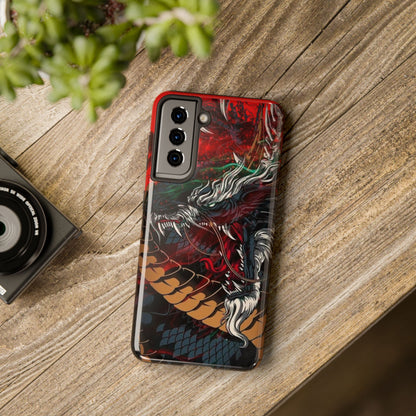 Coque de téléphone renforcée Dragon Rage — Housse protectrice iPhone style tatouage