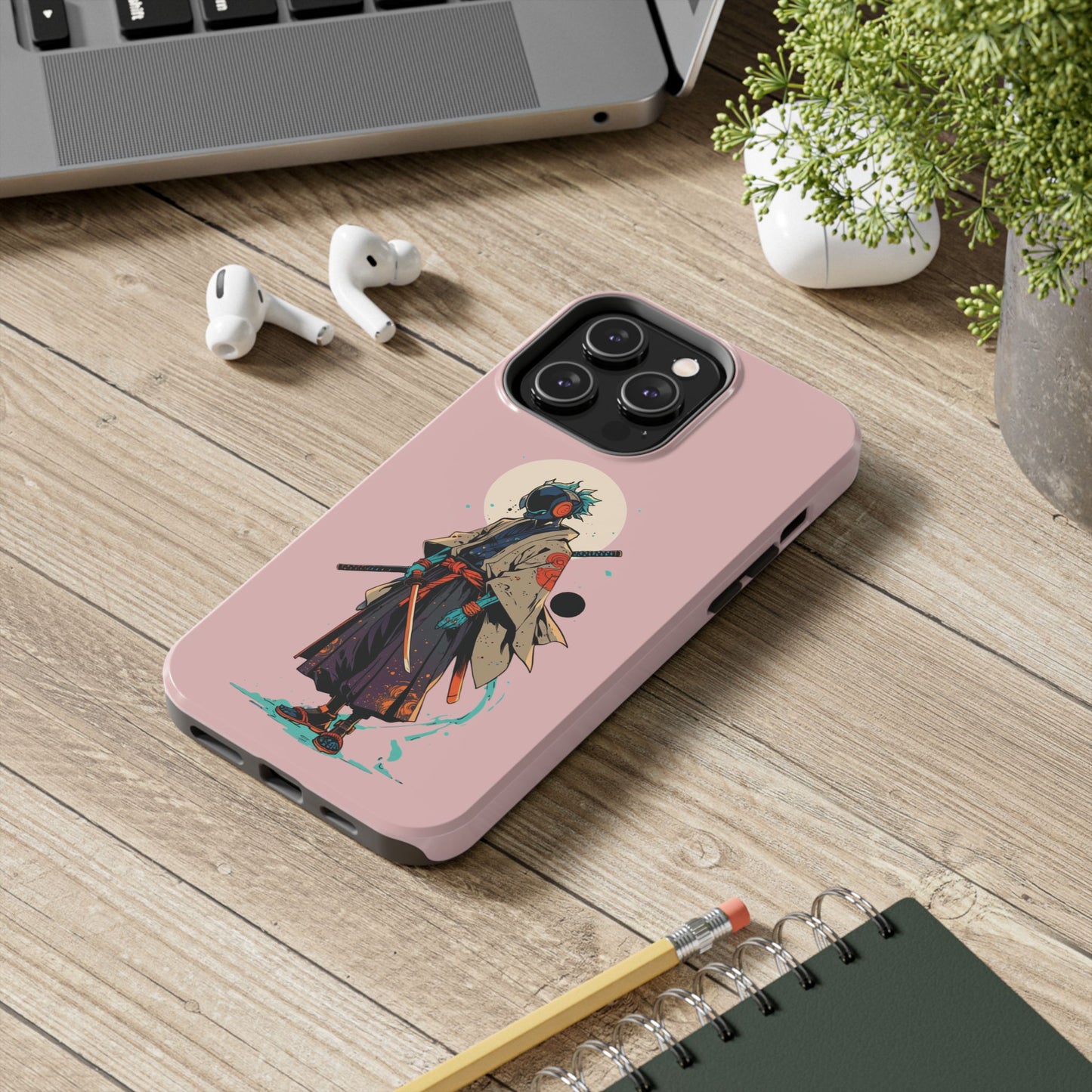 Samurai Cyberpunk Phone Case — Tough Protective iPhone Cover