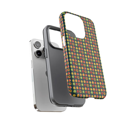 Floral Dot Tough Phone Case — Retro Pattern Protective Phone Cover